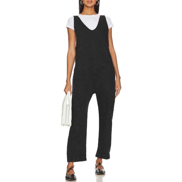 Free People Black We The Free High Roller Jumpsuit Size L - Picture 12 of 15